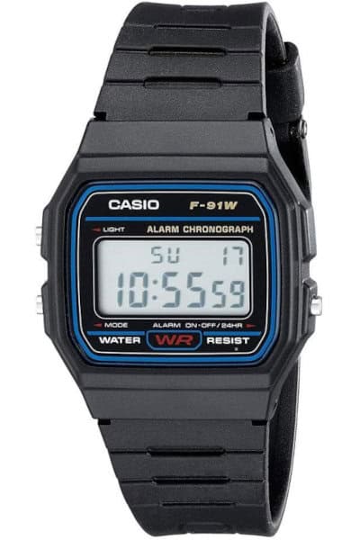Casio F-91W-1 Digitaluhr in Schwarz – leichte, robuste und zuverlässige Armbanduhr, ideal für Reisen durch verschiedene Klimazonen Nepals