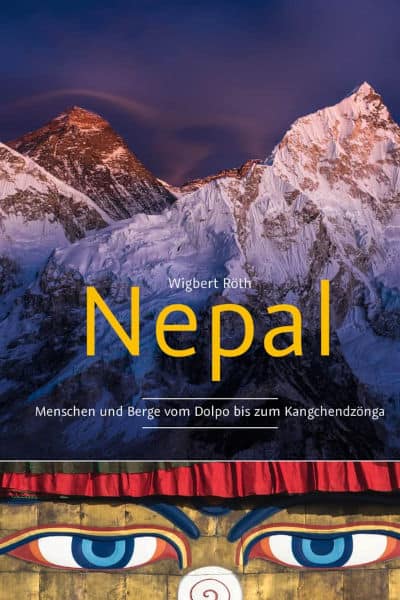 Buchcover von „Nepal: Menschen und Berge – vom Dolpo bis zum Kangchendzönga“ – eine Reise durch Landschaften und Lebenswelten Nepals.