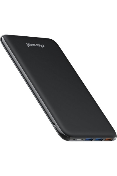 Externe Powerbank zum Laden von Smartphone und Geräten auf Reisen