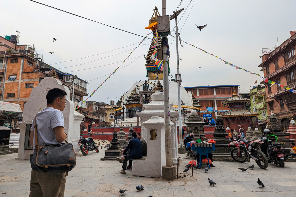 Kathesimbhu Stupa in der Altstadt von Kathmandu