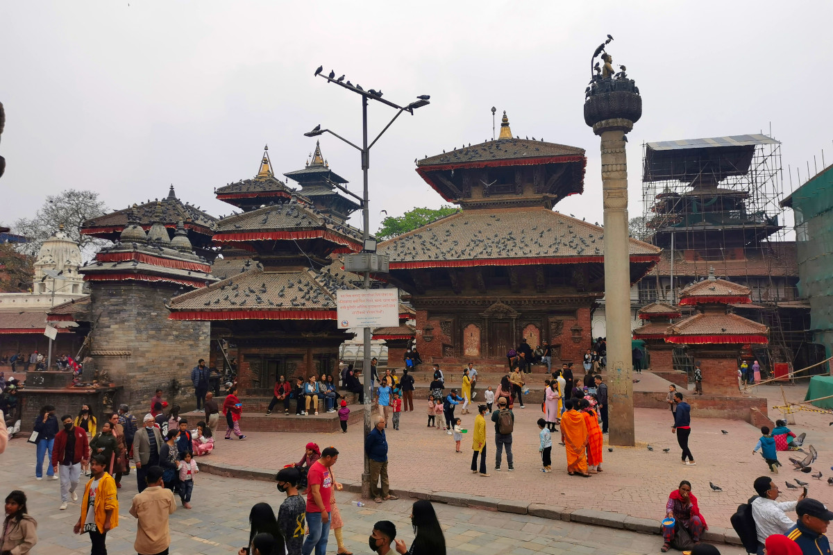 Tempel und historische Gebäude am Kathmandu Durbar Square