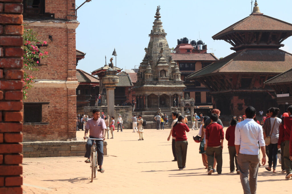Tempel am Bhaktapur Durbar Square Tempel und historische Gebäude am Bhaktapur Durbar Square